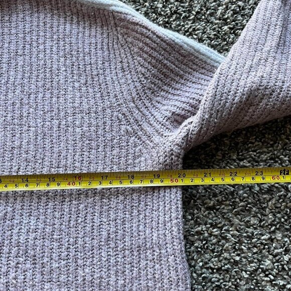 Abercrombie Fitch Pink White Striped Mock Neck Sweater, Womens Medium Pullover - Picture 5 of 6